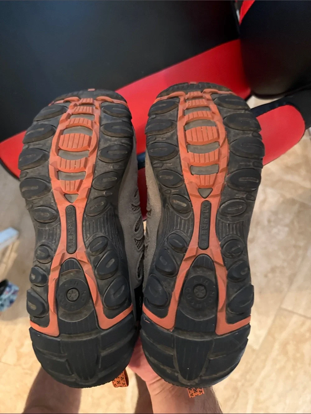 Merrell Crosslander Men’s Gray/Tan and Orange Trail Shoes